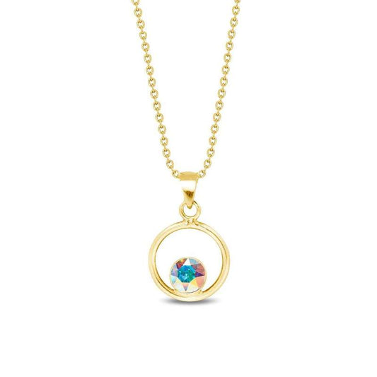 Spark 18karaat vergulde Zilveren ketting met Swarovski kristallen NG1088SS19AB