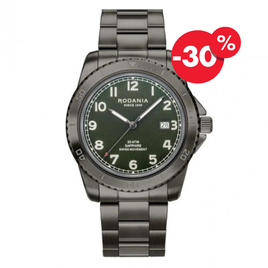 Rodania horloge heren Léman R18042 green dial
