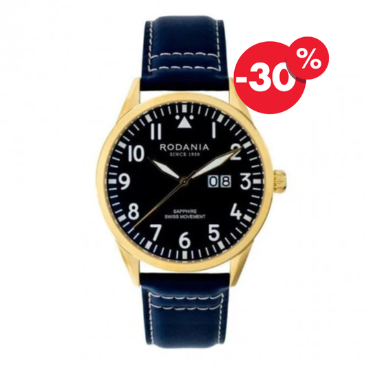 Rodania horloge heren Locarno pilot R16025 black dial