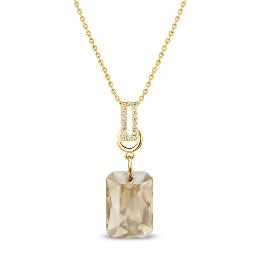 Spark 18karaat vergulde Zilveren ketting met Swarovski kristallen NCG643516GS