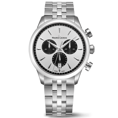 Maurice Lacroix 1975 Quartz Chronograph 40mm 751038-SS002-130-1 panda wijzerplaat