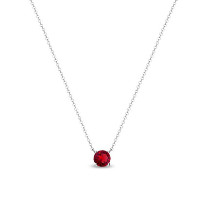 Spark zilveren ketting met rode Swarovski kristallen hanger NPC1088SS29SC