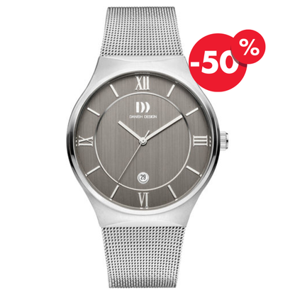 Danish Design horloge heren IQ64Q1240 gray dial milanese band