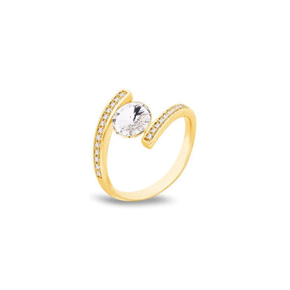 Spark 18 karaat vergulde zilveren ring met Swarovski kristallen PCCG1122SS29C