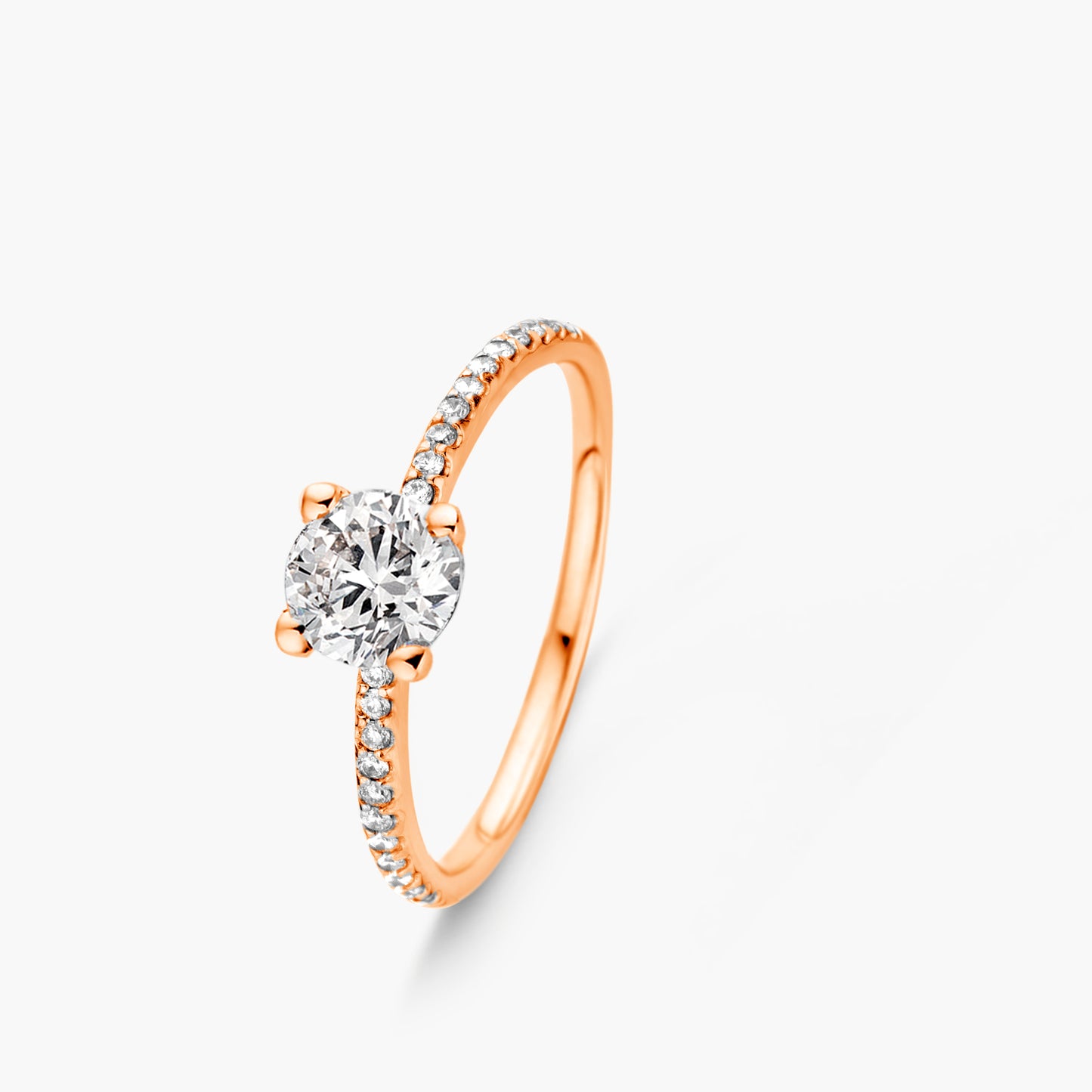 Solitaire Ring Chaton Beyond rosé goud