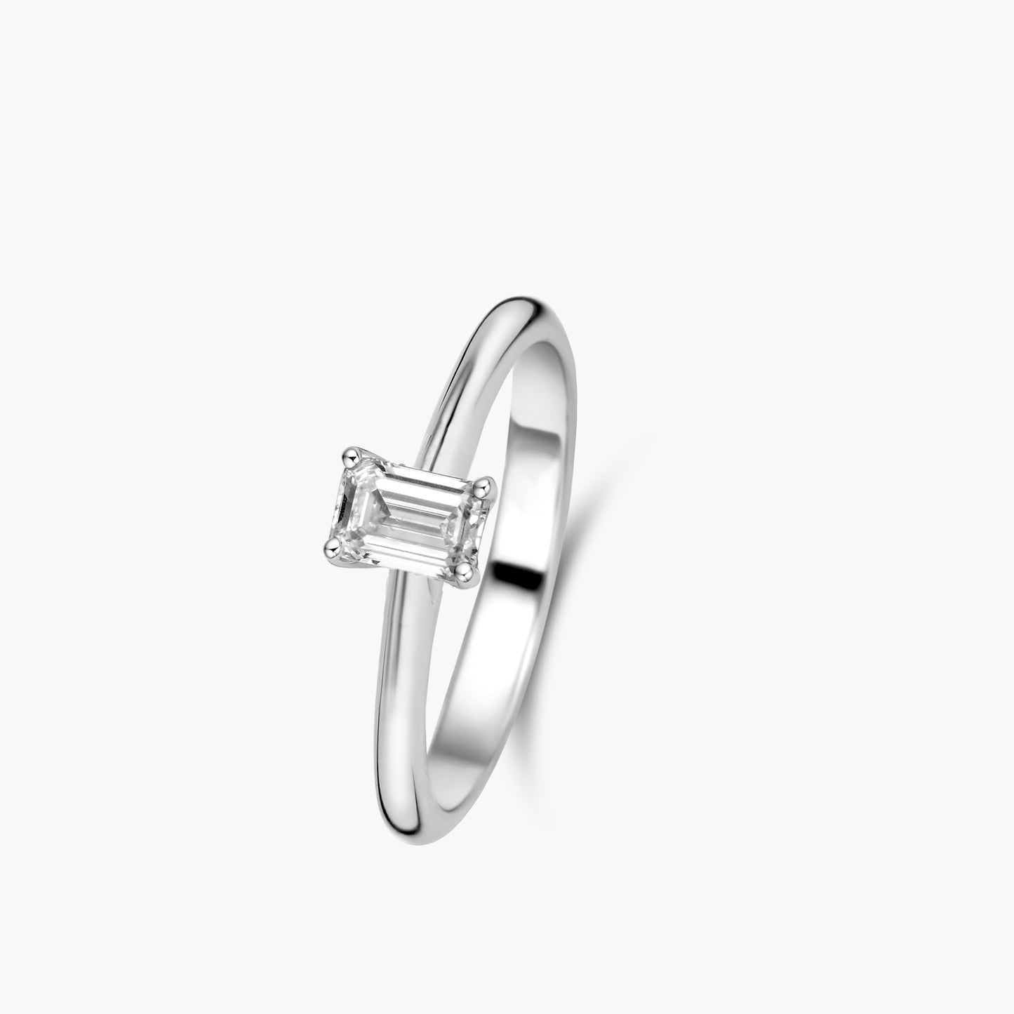 Solitaire Ring Classic witgoud