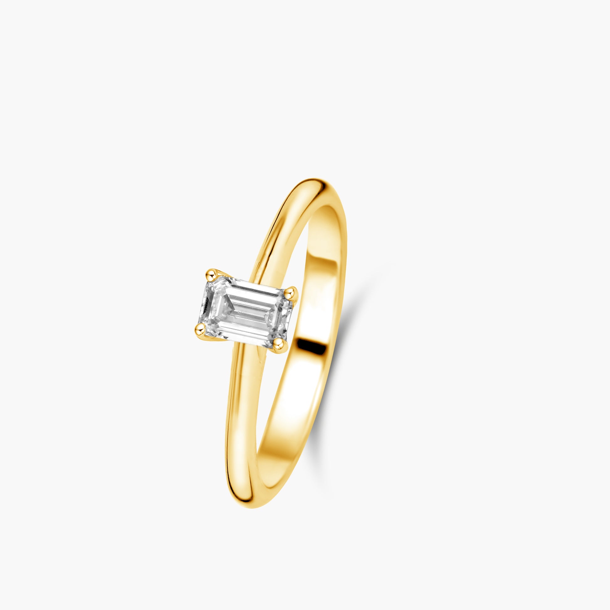 Solitaire Ring Classic geelgoud