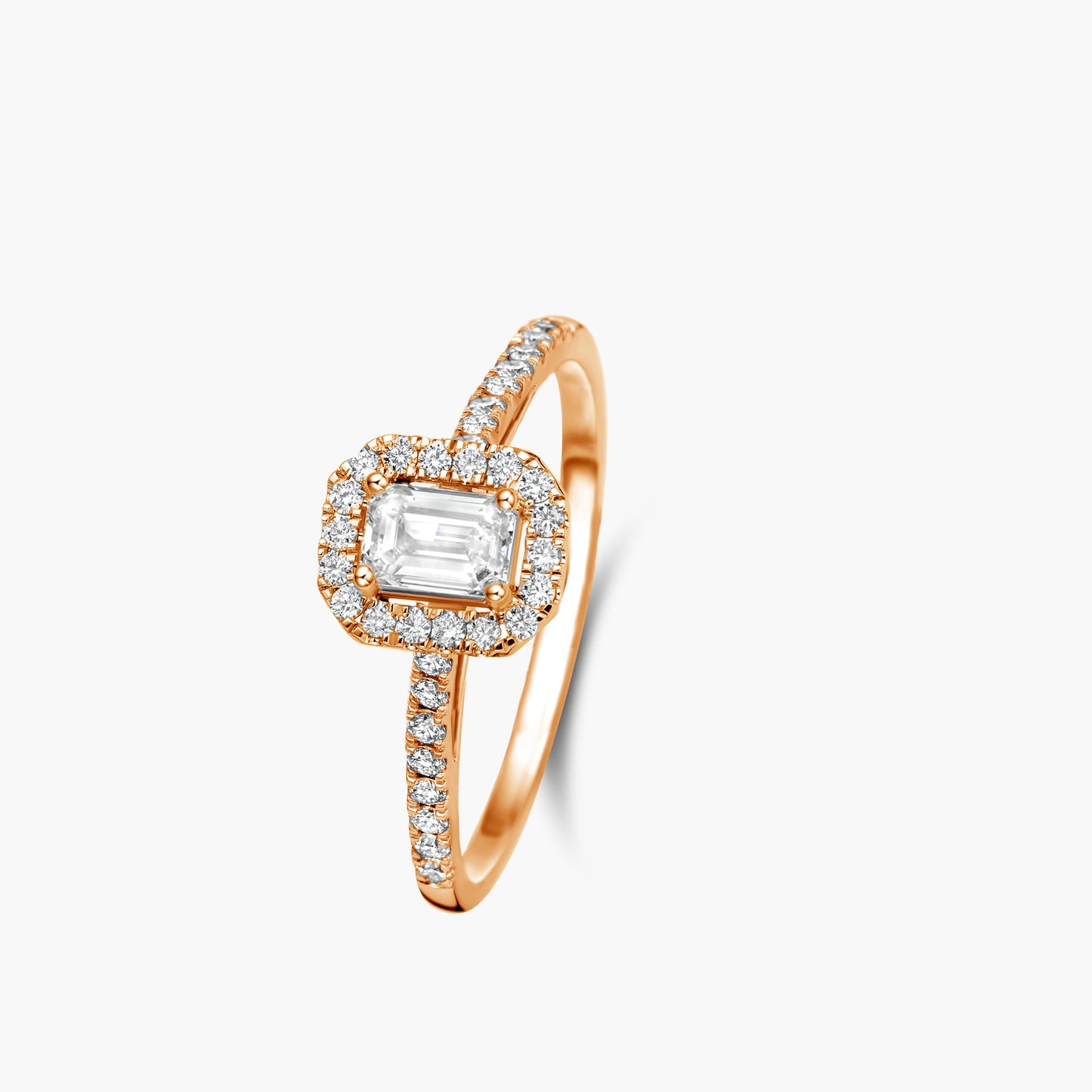 Solitaire Ring Halo Beyond roségoud