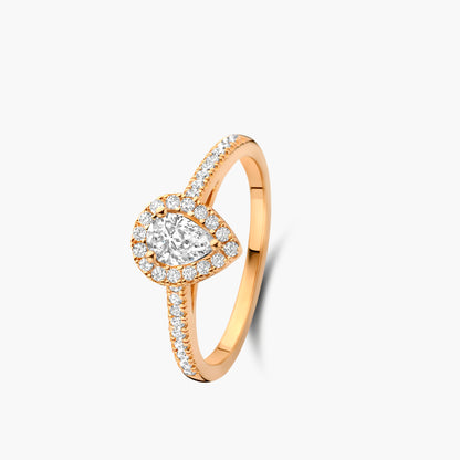 Solitaire Ring Halo Beyond roségoud