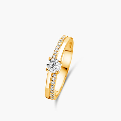 Solitaire Ring Resonance geelgoud