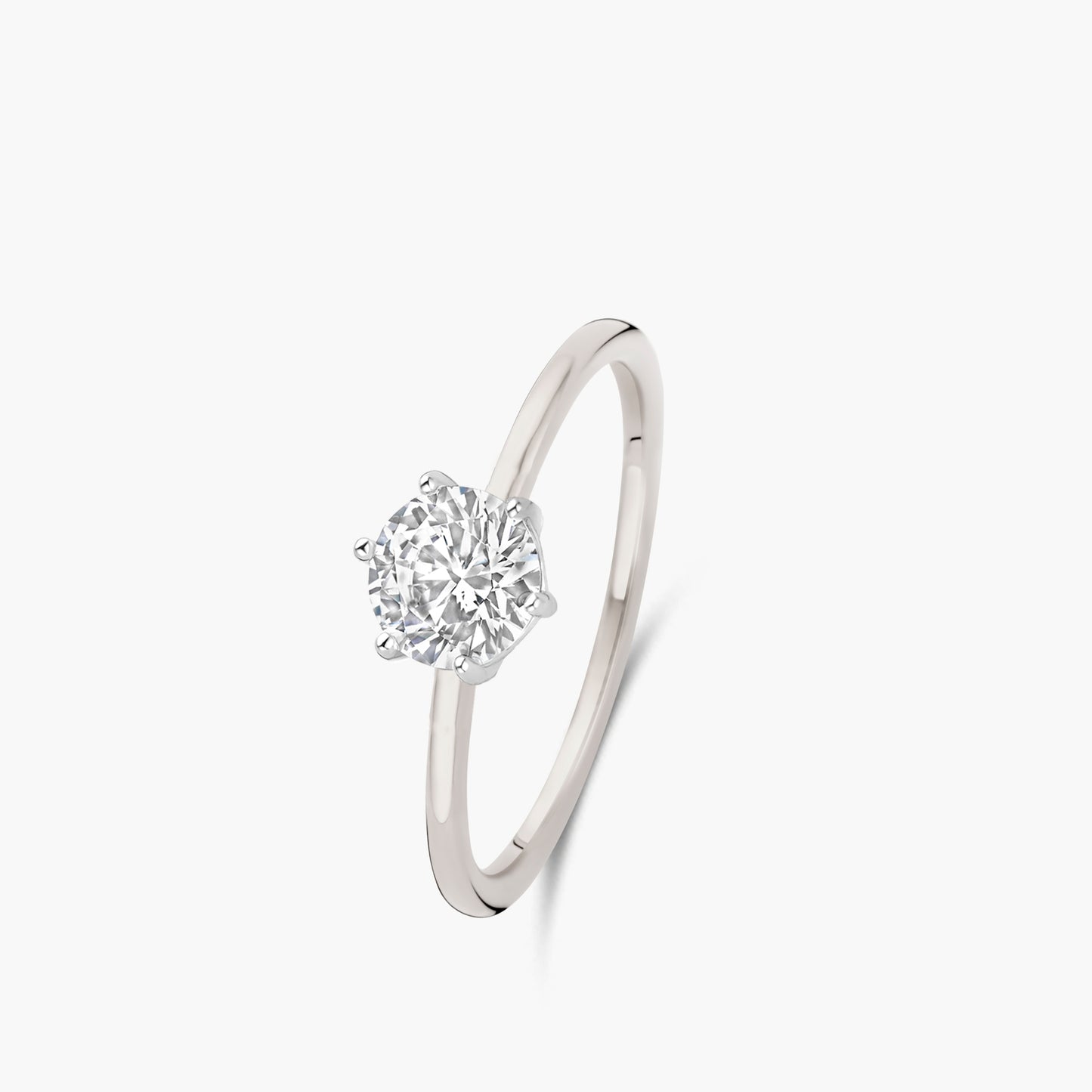 Solitaire Ring Signature wit goud