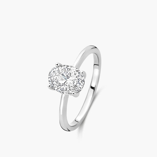 Solitaire Ring Chaton witgoud