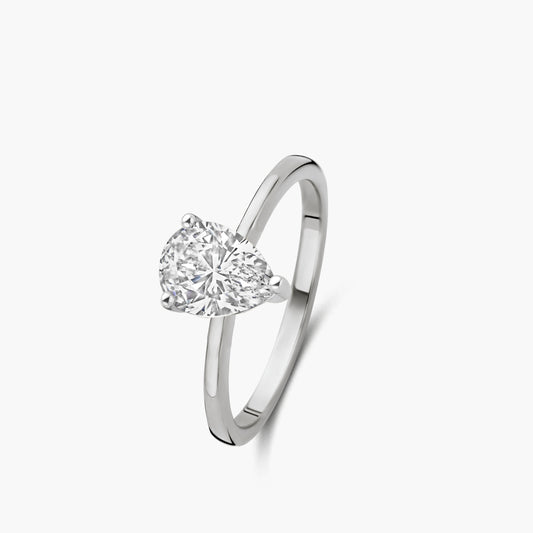 Solitaire Ring Chaton witgoud