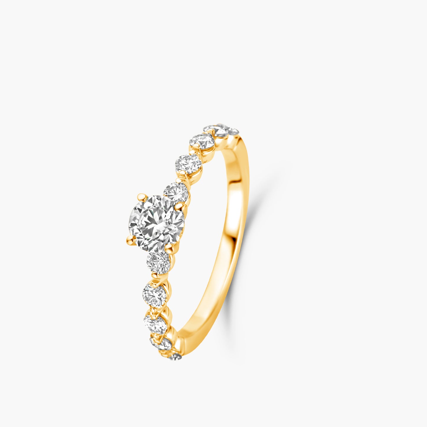 Solitaire Ring Amour geelgoud