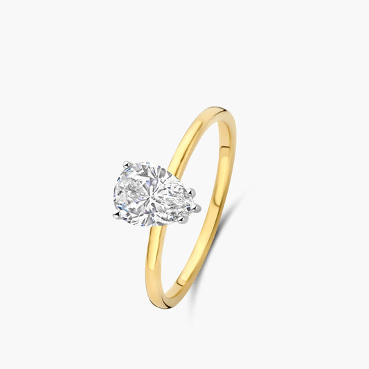 Solitaire Ring Signature geelgoud