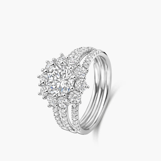 Solitaire Ring Beheyt Icon witgoud