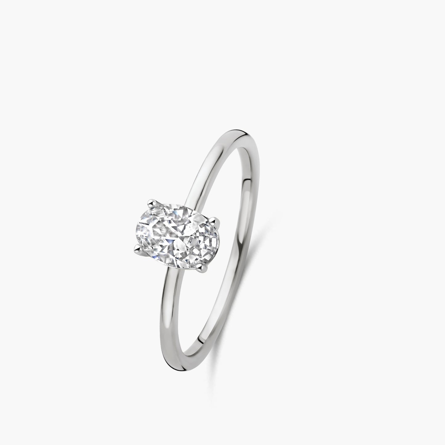 Solitaire Ring Signature wit goud