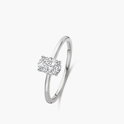 Solitaire Ring Signature wit goud
