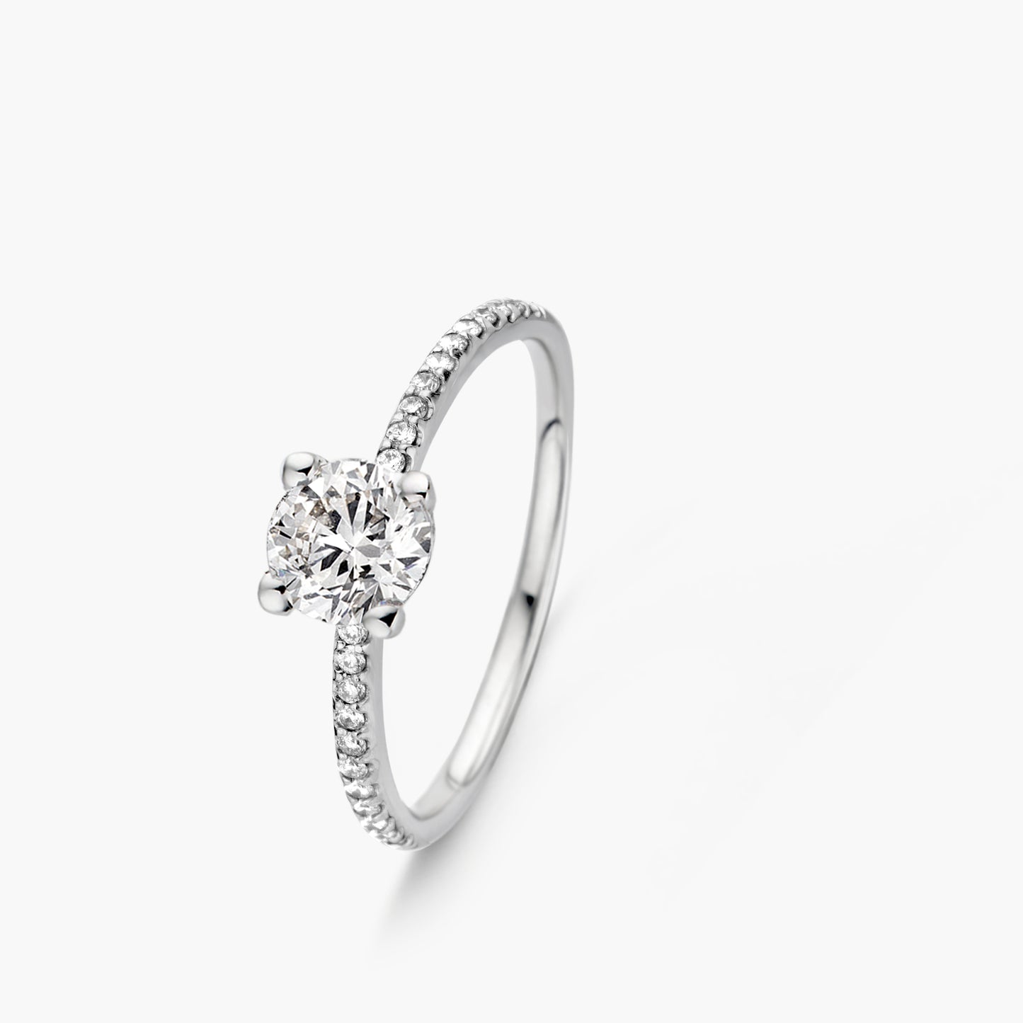 Solitaire Ring Chaton Beyond wit goud