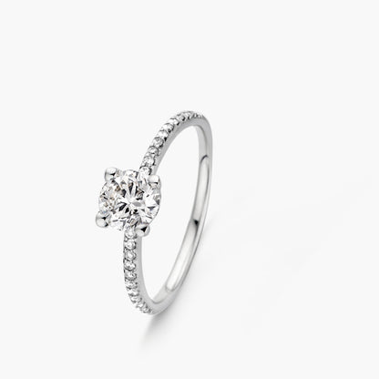 Solitaire Ring Chaton Beyond wit goud