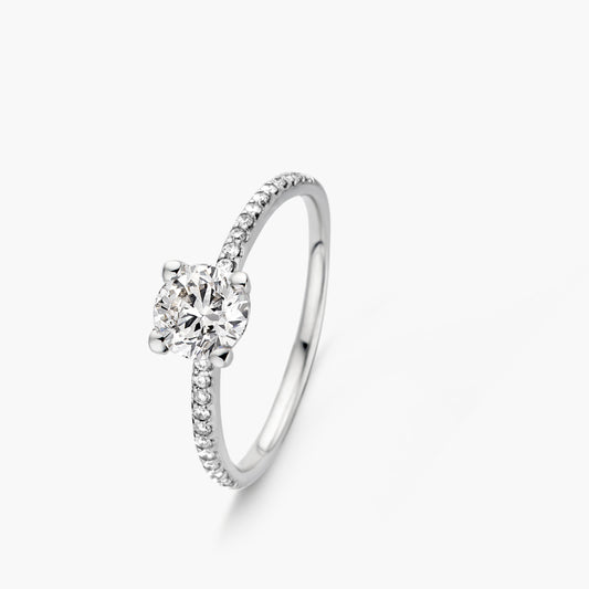 Solitaire Ring Chaton Beyond wit goud