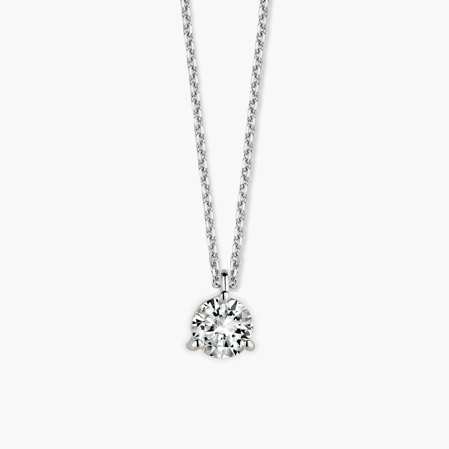 Necklace Solitair Three
witgoud