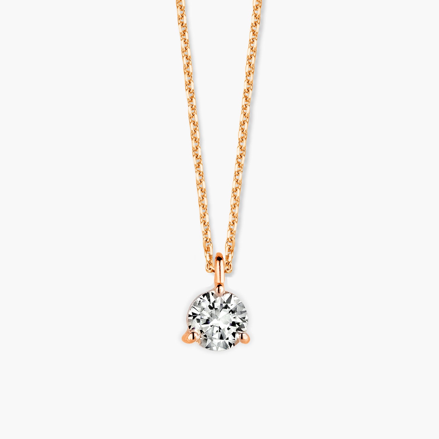 Necklace Solitair Three
roségoud