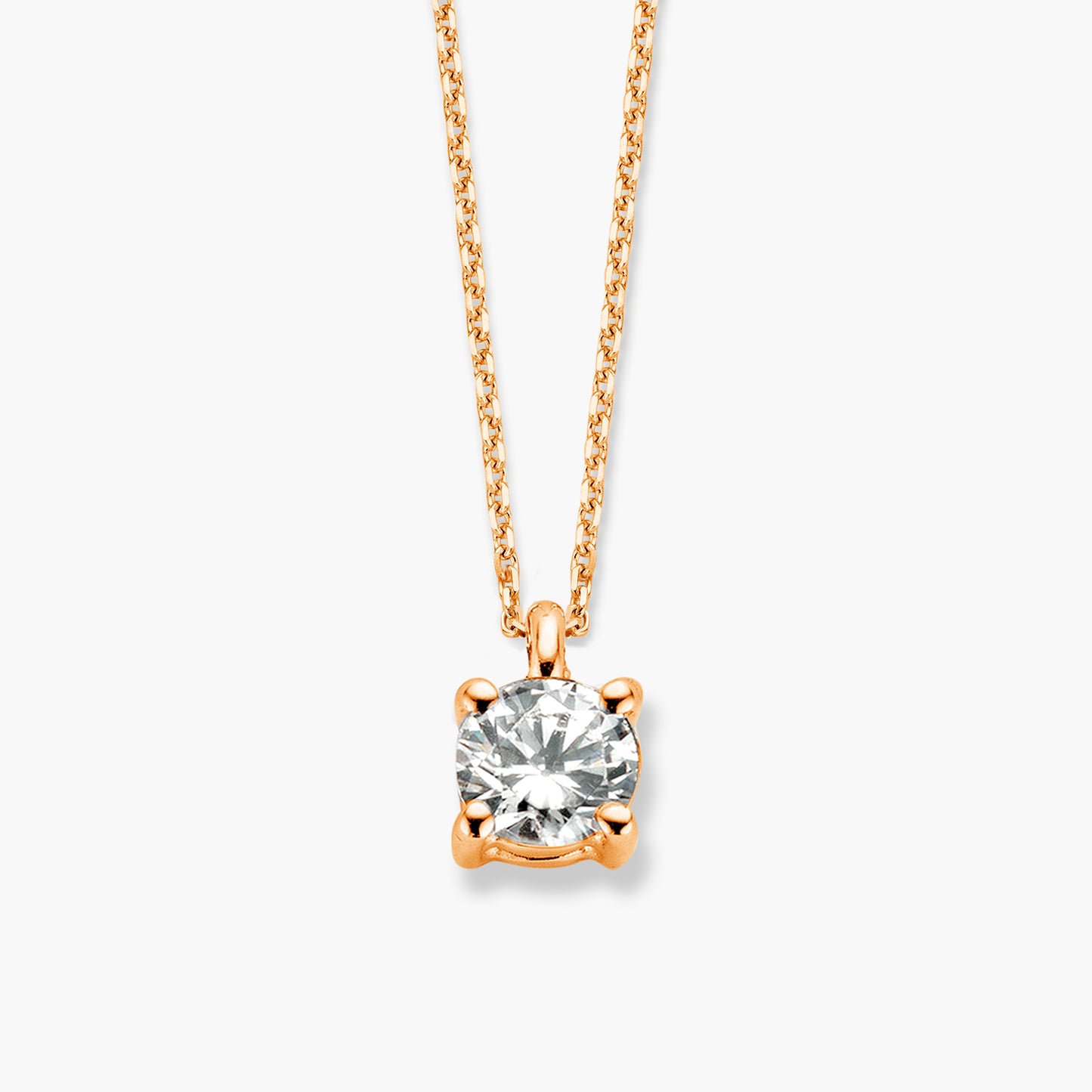 Necklace Solitair Four roségoud