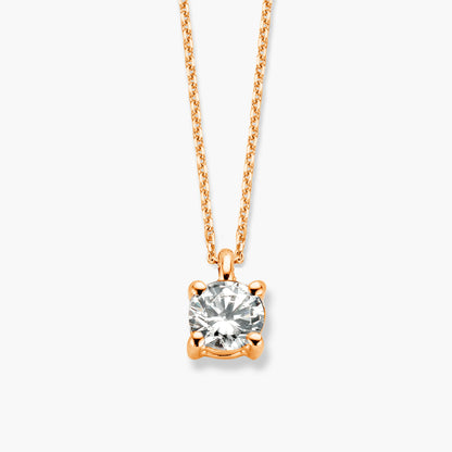 Necklace Solitair Four roségoud
