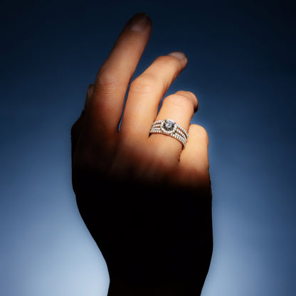 Solitaire Ring Multiband