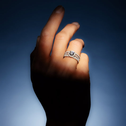 Solitaire Ring Multiband