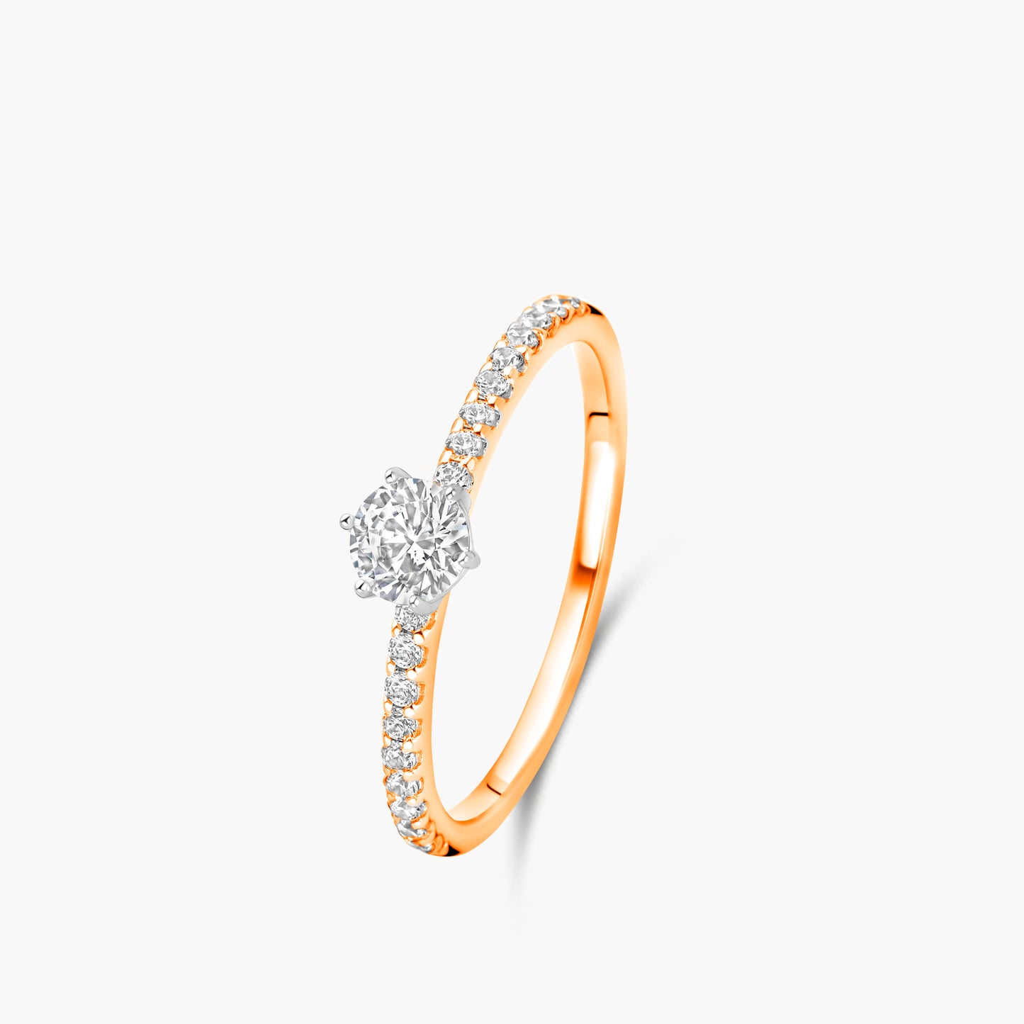 Solitaire Ring Signature Beyond rosé goud
