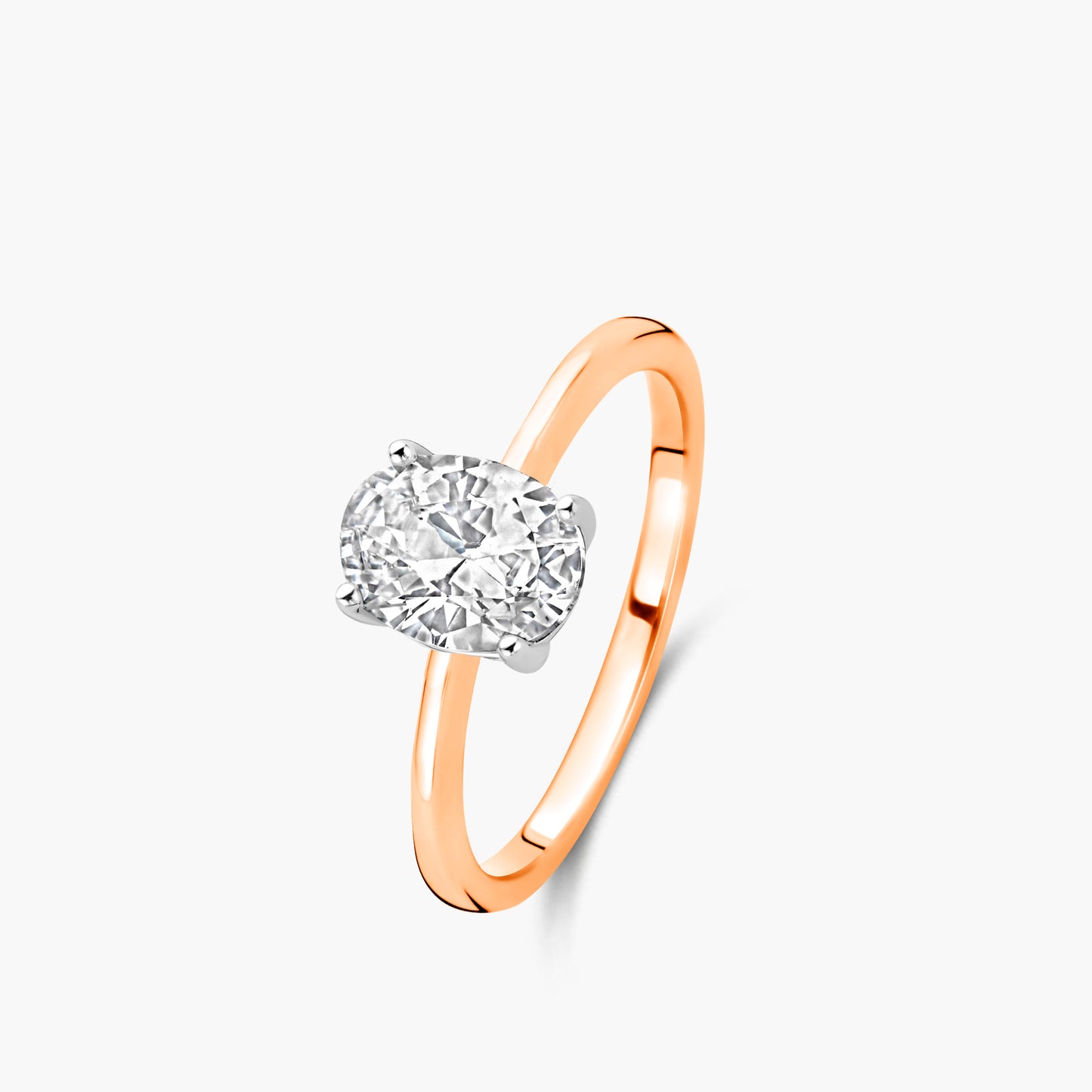 Solitaire Ring Chaton roségoud
