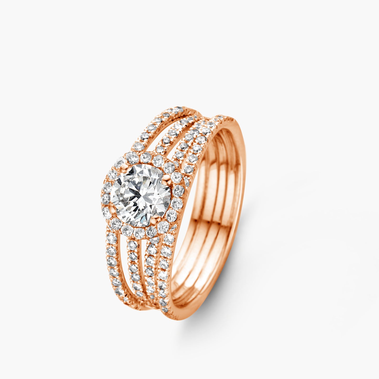 Solitaire Ring Multiband