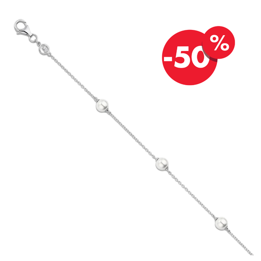 Naiomy zilveren Armband met Parels B9C08