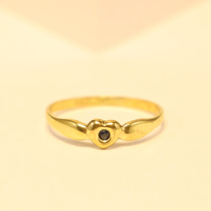 9 karaat Kids blauw hartje ring