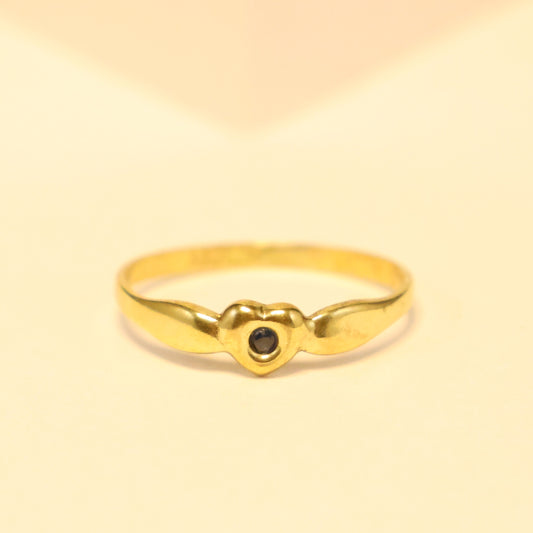 9 karaat Kids blauw hartje ring