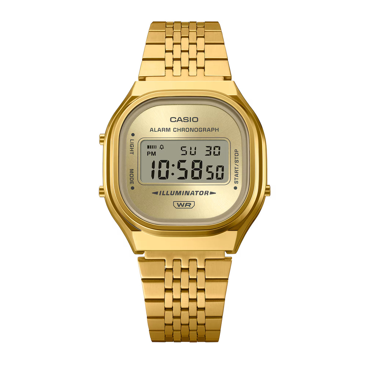 Casio horloge A140WEG-9AEF vintage afgeronde gold