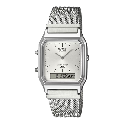 Casio horloge AQ-230EM-7AEF vintage zilver ana-digi