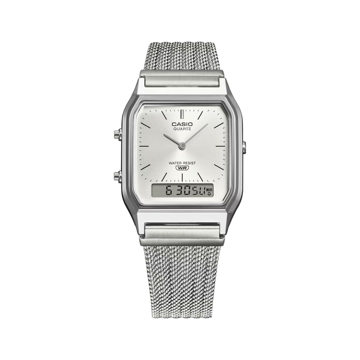 Casio horloge AQ-230EM-7AEF vintage zilver ana-digi