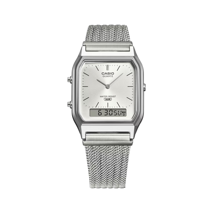 Casio horloge AQ-230EM-7AEF vintage zilver ana-digi