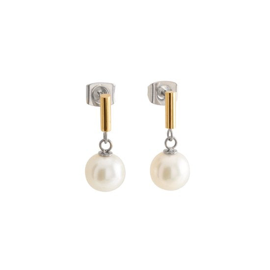 Boccia Titanium Hangoorbellen met Parel 05043-02