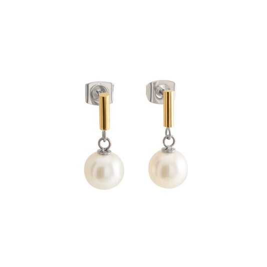 Boccia Titanium Hangoorbellen met Parel 05043-02
