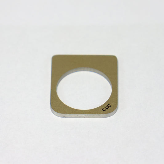 CLIC Aluminium ring gold maat: 60