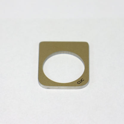 CLIC Aluminium ring gold maat: 60