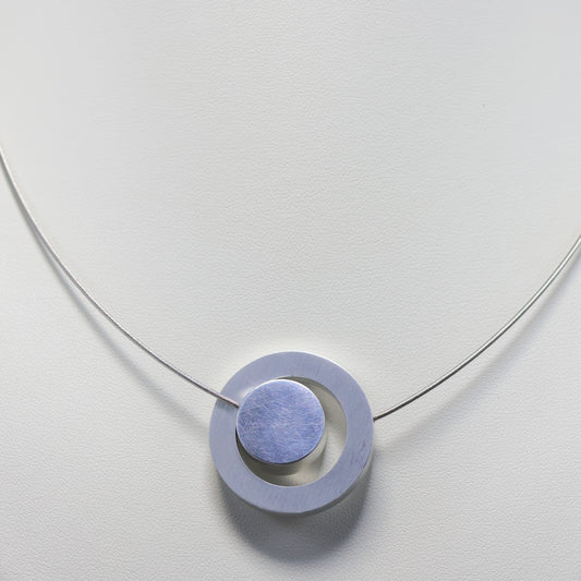 CLIC halsketting met gematteerde cirkel C12