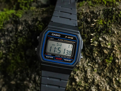 Casio Basic F-91W-1YEG unisex horloge