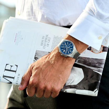 Rodania horloge heren Worldstar R74010 Blue Dial Chrono