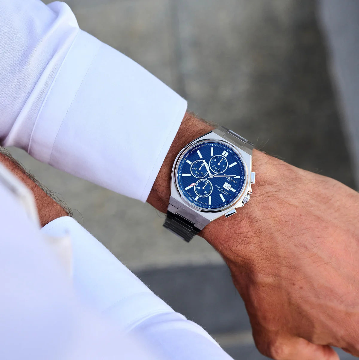Rodania horloge heren Worldstar R74010 Blue Dial Chrono