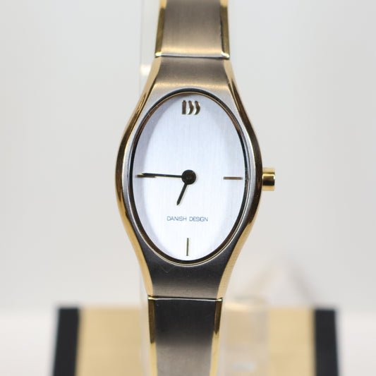 Danish Design dameshorloge 22mm ovaal IV65Q1266 bicolor titanium